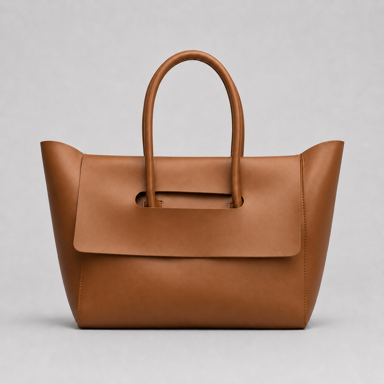 Women’s Minimalist Tote Bag – Large PU Leather Shoulder Handbag