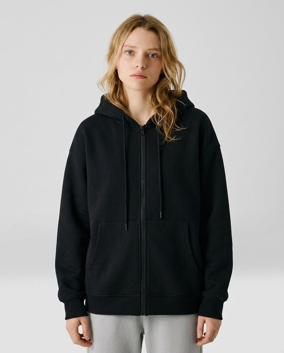 Oversized Zip Up Hoodie – Thick Pocket Hoodie Jacket