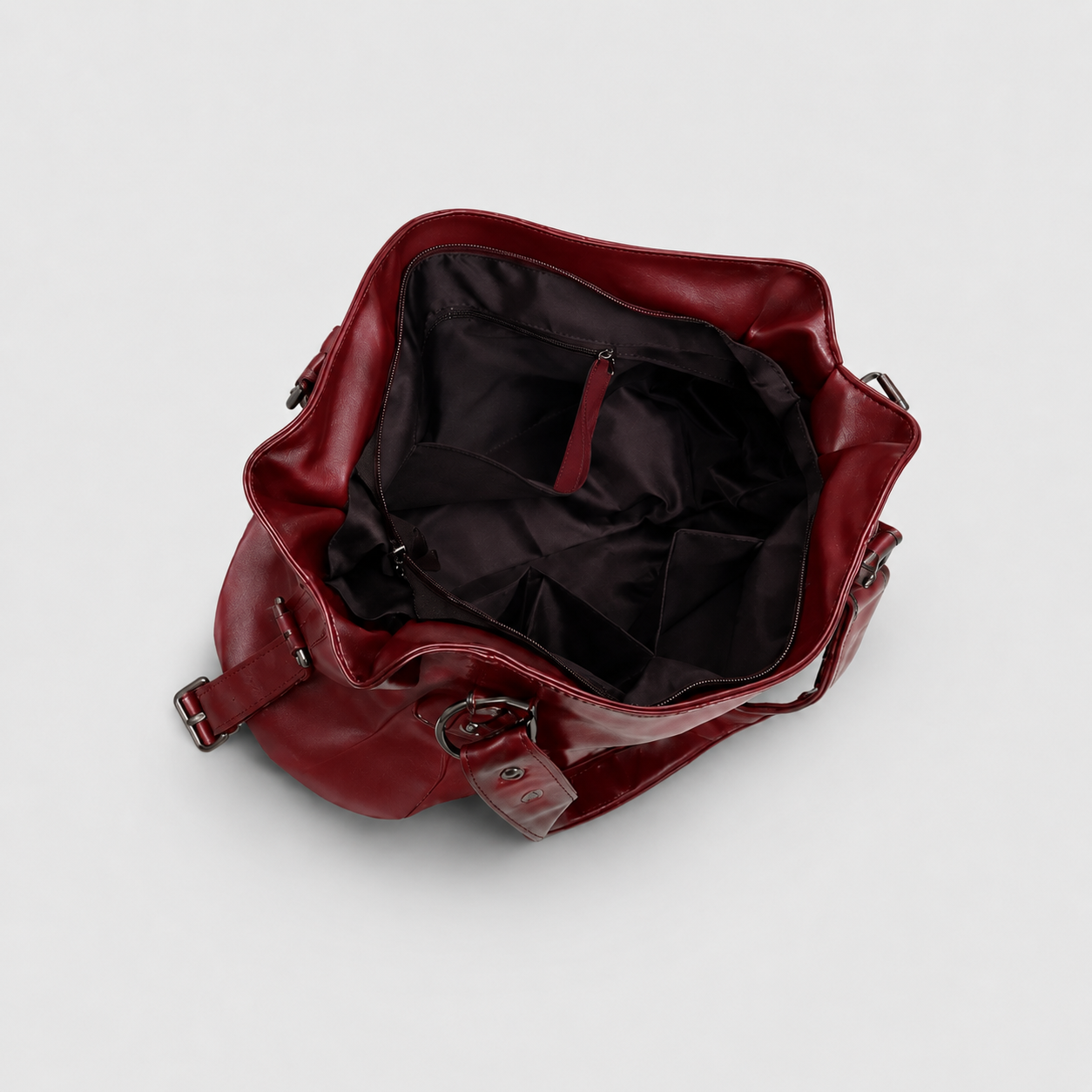 Women’s Retro PU Leather Shoulder Bag – Large Capacity Tote Handbag