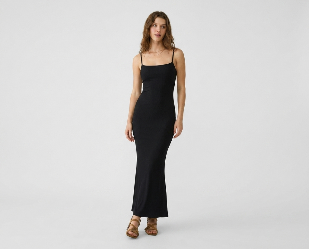 Spaghetti Strap Bodycon Maxi Dress – Slim Fit Party Dress